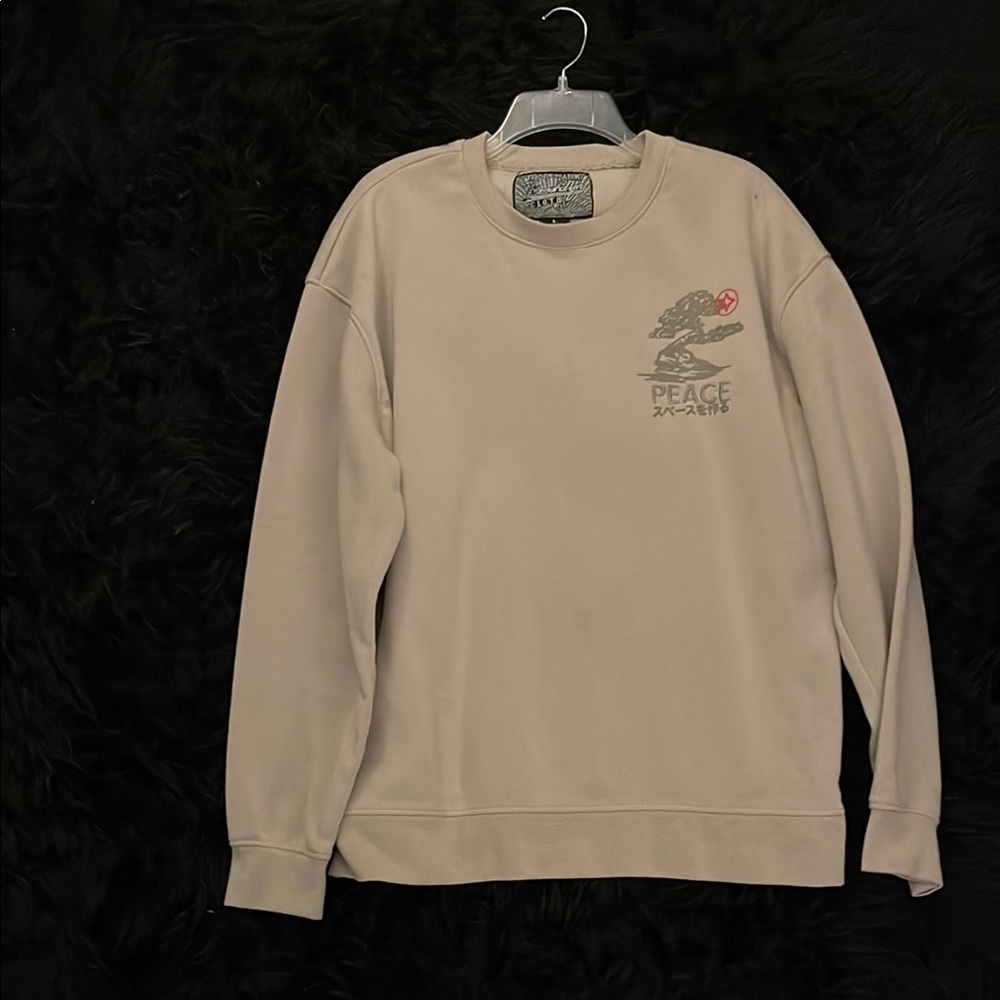 Peace Graphic Beige Sweatshirt
